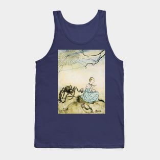 Vintage Nursery Rhyme, Little Miss Muffet by Arthur Rackham Tank Top